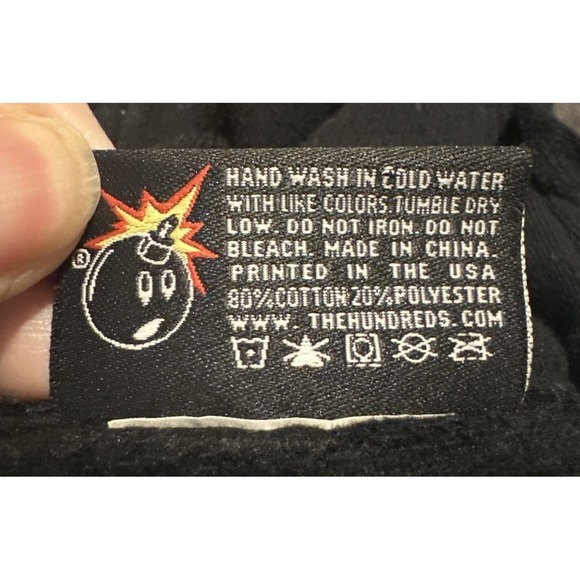 The Hundreds Full Zip Hoodie Mens Large Adam Bomb Bowling Streetwear Skate 2014 - Picture 11 of 11